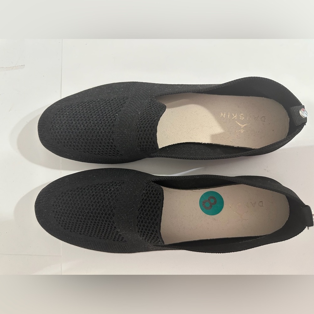 Danskin Black Knit Toe Flats Womens Size 8 Classic Minimalist Preppy Coastal - Picture 2 of 9